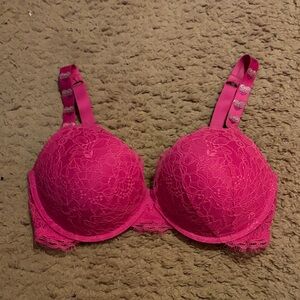 Victoria's Secret Vibrant Pink Lace Bra